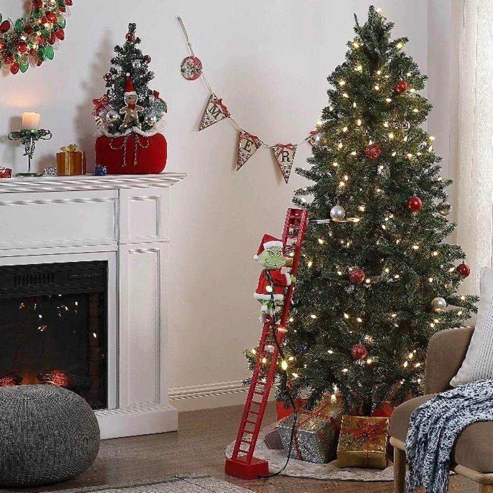 NIB. DR. SEUSS Grinch 40” Super Climbing Grinch with Red Ladder